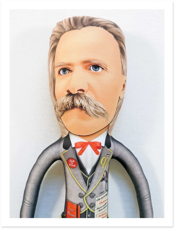 Image 1 of Sculpture philosophique de Friedrich Nietzsche | Poupée d'art design | Objet de décoration intellectuelle