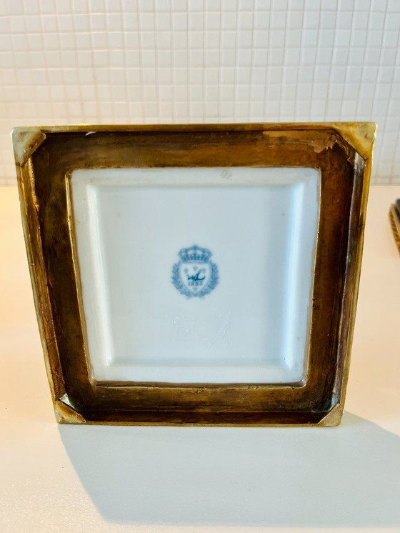 Image 1 of 48 cm grote, enorme set - bronzen, porseleinen papegaai kandelaars, nieuwe kandelaars