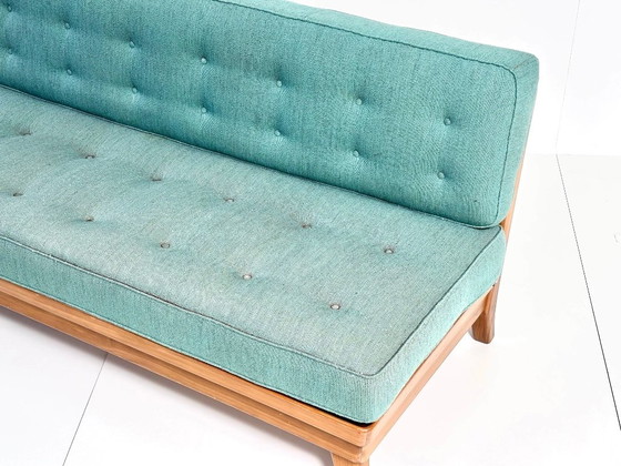 Vintage Scandinavian Mid-Century Daybed, Couches, Wood, Textile, Blue, Mid Century Modern (photo 8 of 15)