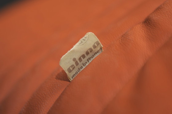 Image 1 of Schitterende vintage Sandra-bank met nieuw leer, ontworpen door Annie Hiéronimus voor Cinna in 1970.