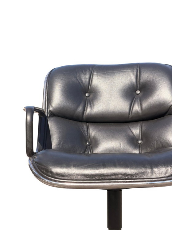 Executive Armchair Charles Pollock Knoll black leather – Chrome (photo 6 of 16)