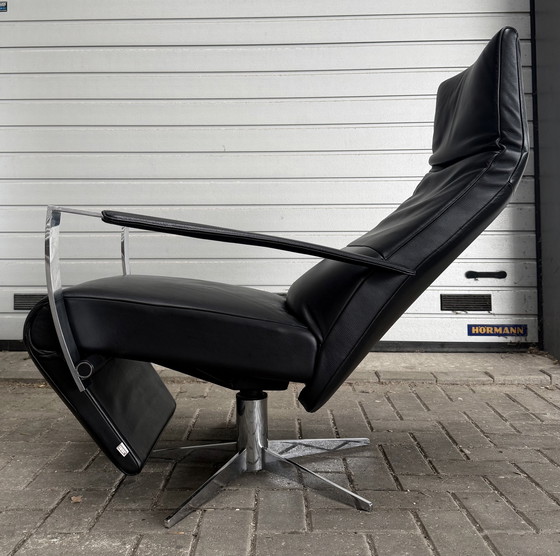 Image 1 of Jori Idaho Relax Armchair, Medium, Multi-Move, Black Leather, As Good As New