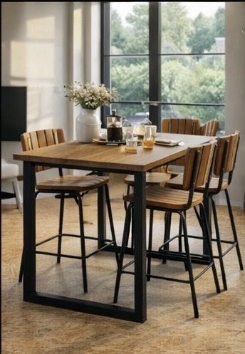 Image 1 of Eettafel ha incontrato 4 eetstoelen van Eijerkamp