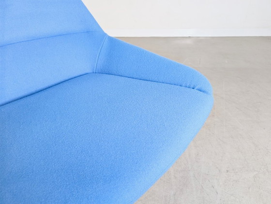 Image 1 of Set of 3 Inclass armchairs Pillet Dunas XL blue office lounge chair