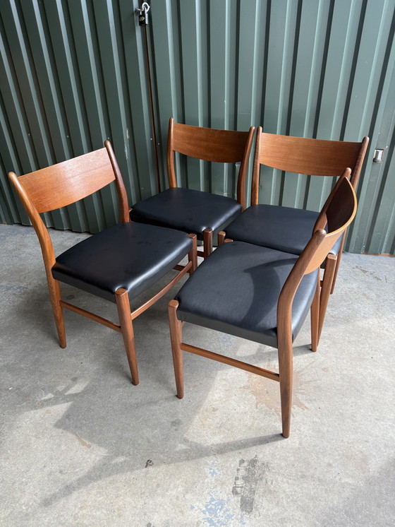 Image 1 of 4 Pastoe Teak Eetkamerstoelen SA10 Cees Braakman