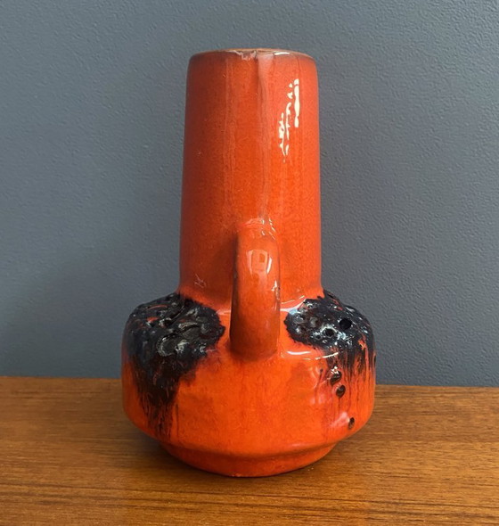 Image 1 of Orange Fat Lava vase by C.J Kreutz model 219 1960s 