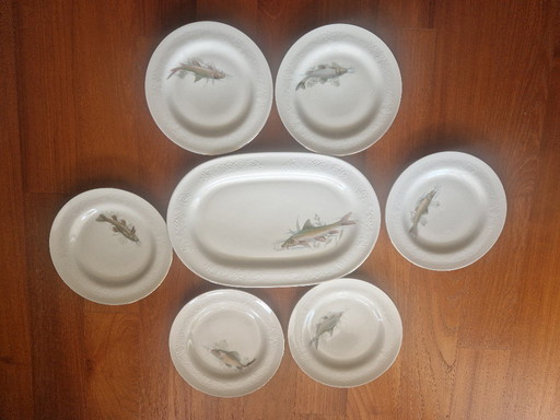 Sherzer Fischservice - Deutsches Porzellan