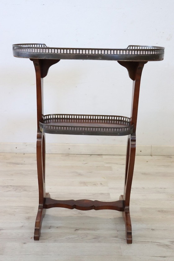 Image 1 of Antiker Beistelltisch mit Marmorplatte, Italien Ende 19.