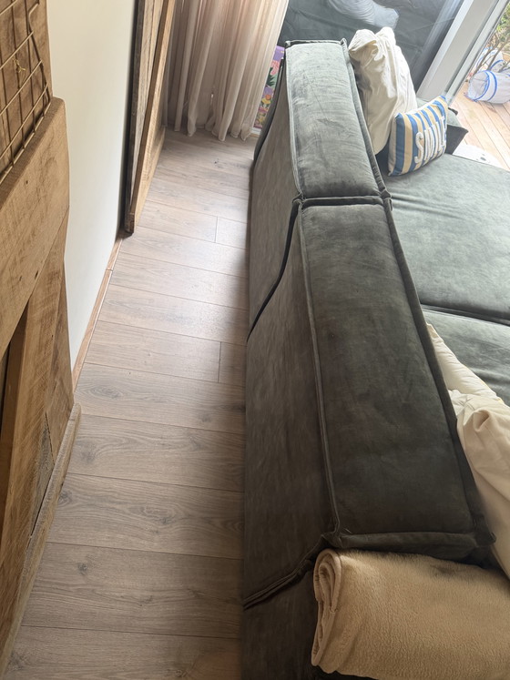 Image 1 of Lounge sofa / corner sofa green velvet
