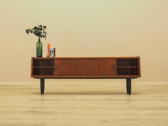 Teak sideboard with illuminated section and sliding doors, Denmark, 1960s – Wood (photo 4 of 14)