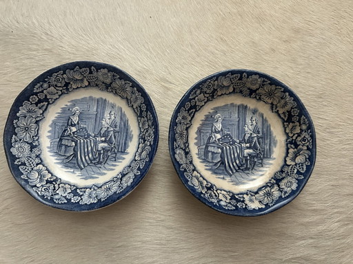 2x Bols Vintage Liberty Blue - Betsy Ross 12,5cm