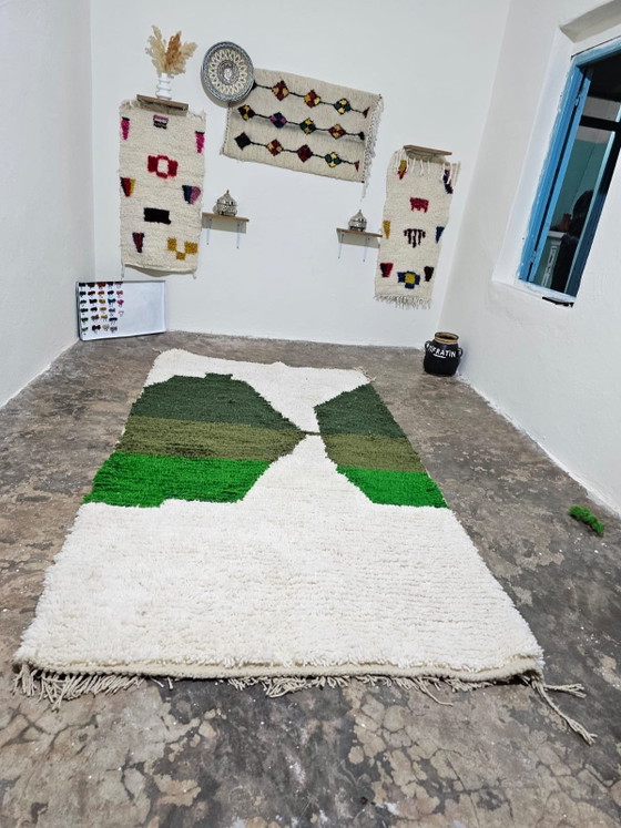 Handgemaakt Groen Berbertapijt 140/260cm – Vloerkleden en tapijten, Wool (photo 5 of 9)