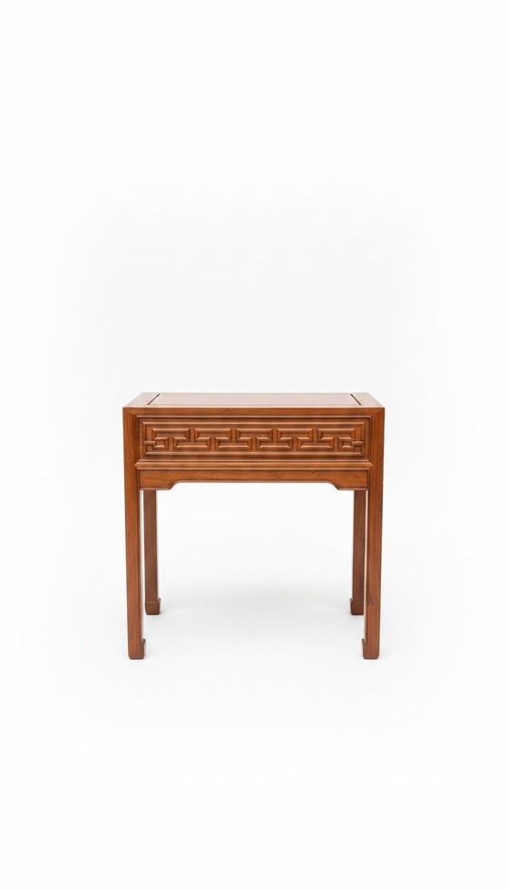 Image 1 of Vintage Chinoiserie Side Table, 1980s