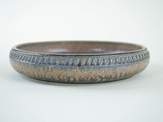 Ceramic bowl, Danish design, 1960s, manufactured by LoveMose, Blue, Vintage (photo 7 of 9)