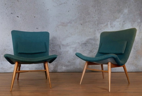 Image 1 of 2 Tv Armchairs By Mirosław Navratil, Vintage Czech 1960S