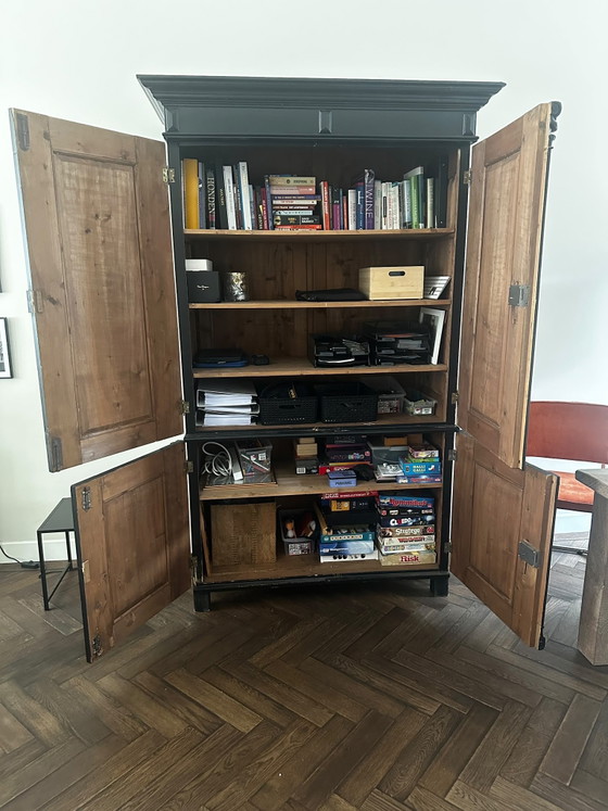 Armadio antico di Praga, Armadi contenitori, Legno, Ottone, Nero (foto 5 di 5)
