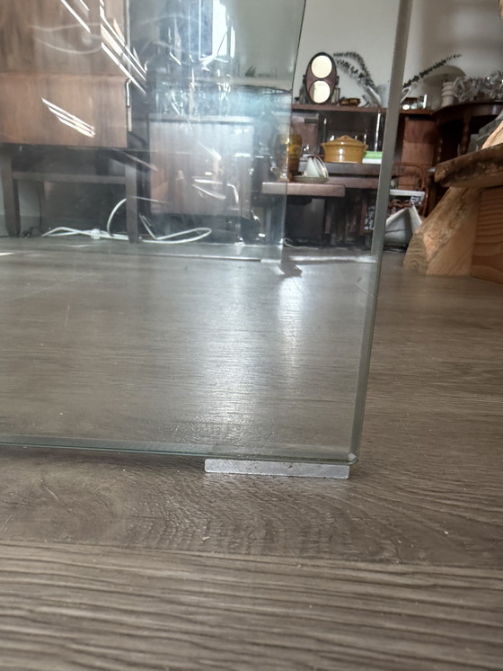 Image 1 of Waterfall table glass coffee table