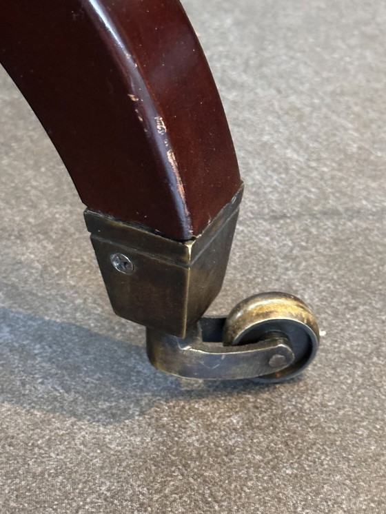 Image 1 of Montaplatos plegable antiguo / Mesa de servicio de dos niveles con ruedas