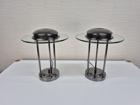 Image 1 of Saturn table lamp (2) Robert Sonneman. Vintage desk lamp.