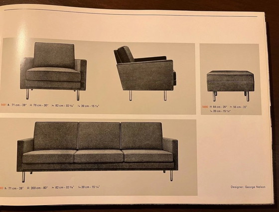 Image 1 of Poltrone Herman Miller George Nelson con cuscini sfoderabili 5681 TOP