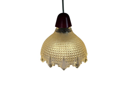 Erco Leuchten - Germany - pendant lamp - holophane style - Space Age - crystal - 70's