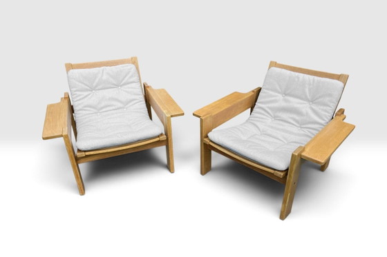 2 Swedese "Kontra" armchairs Ingve Ekström vintage Sweden – Cotton, Wood (photo 15 of 15)