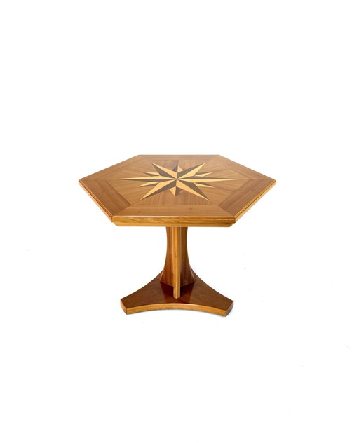 Vintage 6-Hoekige Teakhouten Eettafel ‘70 – Wood (photo 2 of 14)
