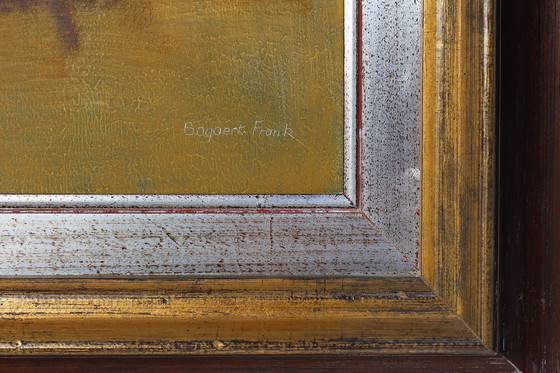 Image 1 of Large Signed Painting of a Hay Landscape from the Belgian Painter Frank Bogaert, ca. 1970