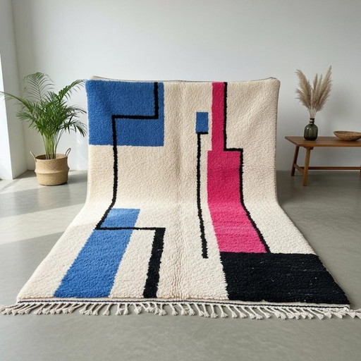 Marokkanischer Teppich, handwerklich, en laine, 250 x 150 cm