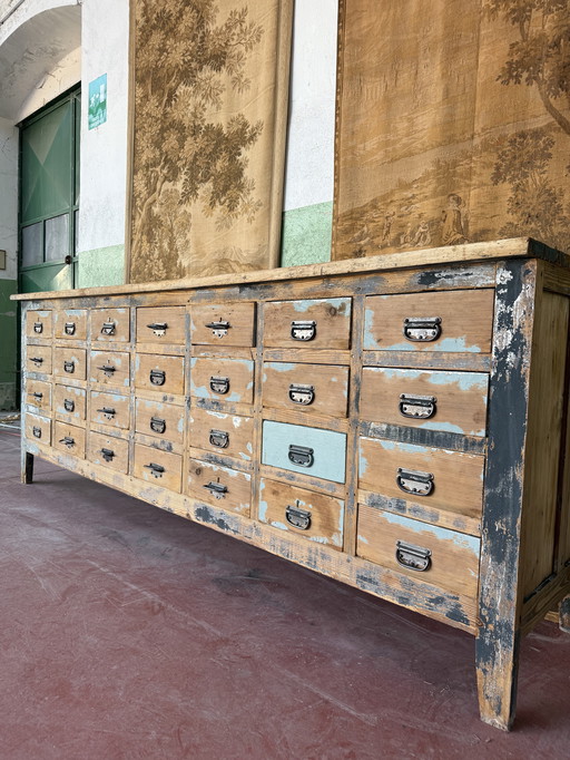 Grande cassettiera industriale dei primi del 900