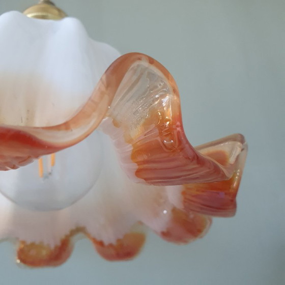 Set of Vintage Glass Pendant Lights. Floral / Flower-shaped Glass – Pendant lamps, Metal (photo 10 of 24)