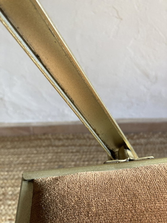 Image 1 of Silla de ópera plegable de metal dorado, década de 1960-1970
