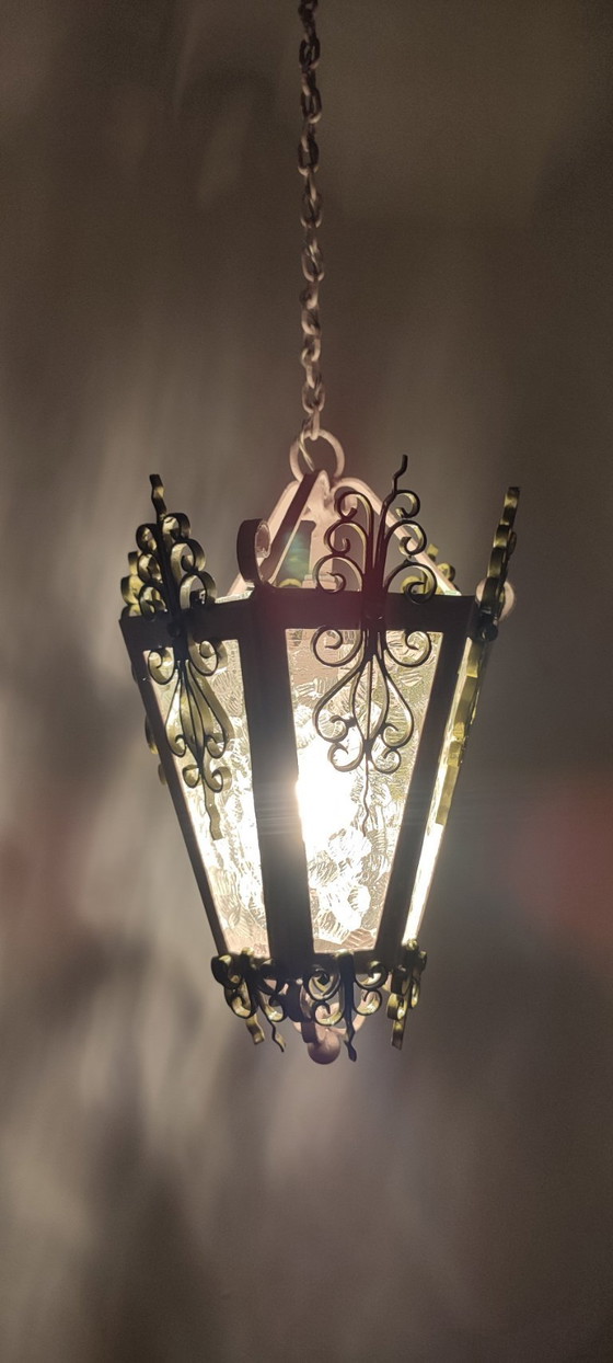 Image 1 of Lampada da soffitto o lanterna, Spagna, anni '80