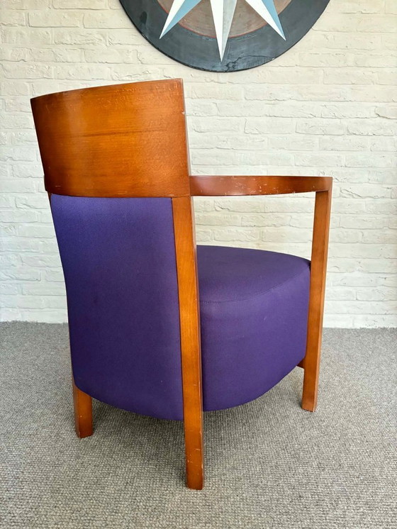 Image 1 of 4 x Andreu World Valencia armchairs fabric/cherry wood