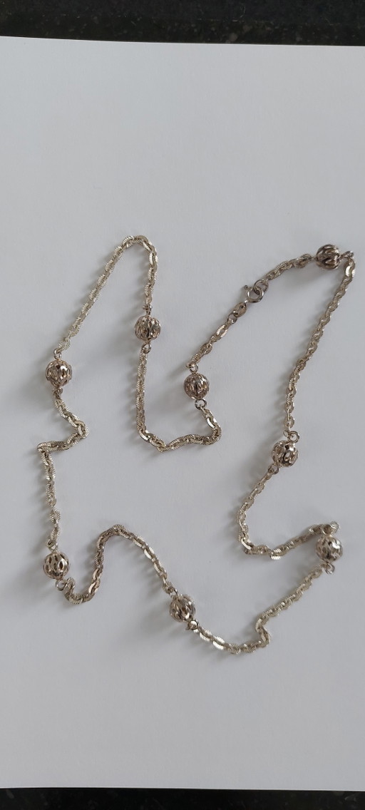 Vintage 835 zilveren Makka-Peri / Filigraan ketting
