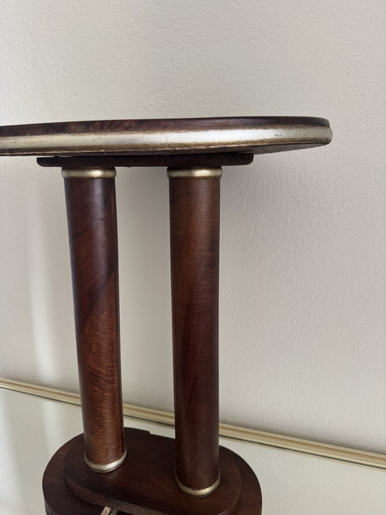 Image 1 of Art Deco houten tafel op voet