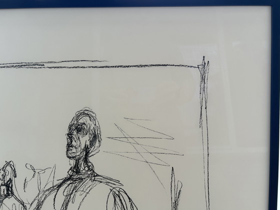 Alberto Giacometti – Buste dans l'atelier – Reproduction d'art officielle de la Galerie Maeght (cadre design (photo 3 of 15)