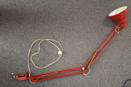 Swedish red architect lamp LSA 1960
