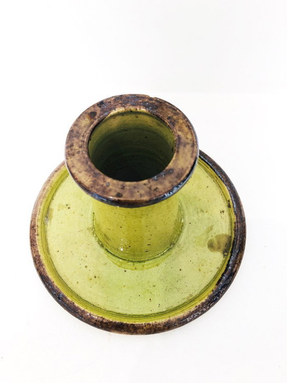 Image 1 of Keramische kandelaar Gesigneerd Étienne Noël - Dieulefit, Begin 20e eeuw