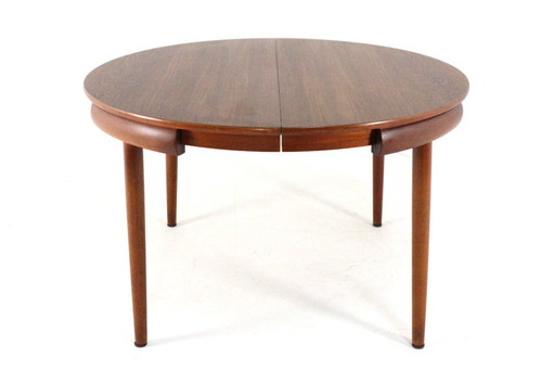 Hans Olsen for Frem Rølje dining table + chairs roundette vintage Danish