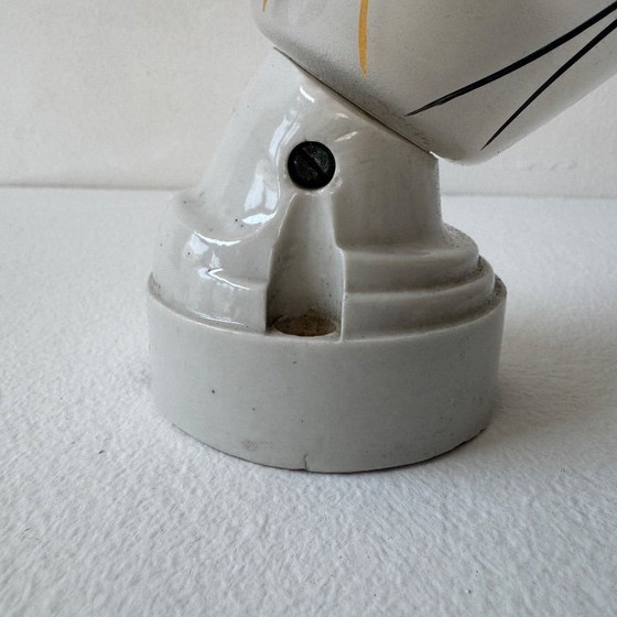 Image 1 of SET VAN 3 OUDE 1950 VINTAGE SCHUINE WANDLAMPEN