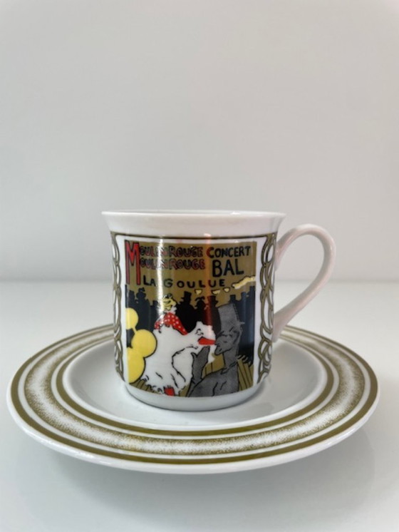 Image 1 of 5x Tazze e piattini Art Déco d'epoca (Lautrec)