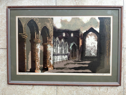 Norman Wade 1971, Fountains Abbey (Édition 4/60) Lithographies et sérigraphies
