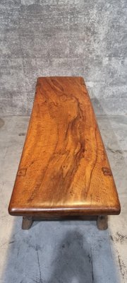 Image 1 of Vintage jaren 70 Brutalist coffee table salontafel uit Acacia hout