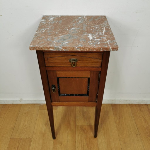 Antique, Vintage Table de nuit, buffet Marble Leaf