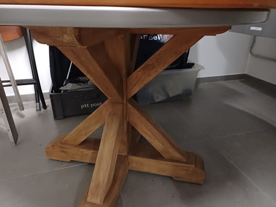 Image 1 of Gamba in rovere con 2 piani grigi