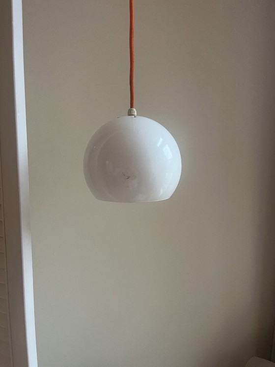 Image 1 of Vintage Louis Poulsen Topan stijl hanglampenset van 2 - Deense designlamp