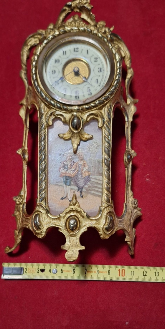 Mignonette Rococo Louis XV Table Clock – Glass, Porcelain (photo 5 of 12)