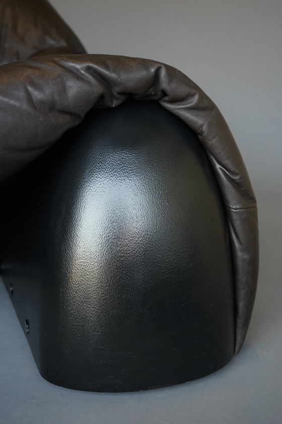 Image 1 of Amak Lounge Chair aus braunem Leder von Annie Hieronimus für Cinna, 1980er Jahre