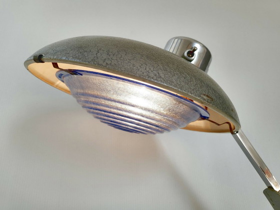 Image 1 of AUTHENTIQUE LAMPE INDUSTRIELLE D'ATELIER TELESCOPIQUE SOLR SOLERE 1950 VINTAGE